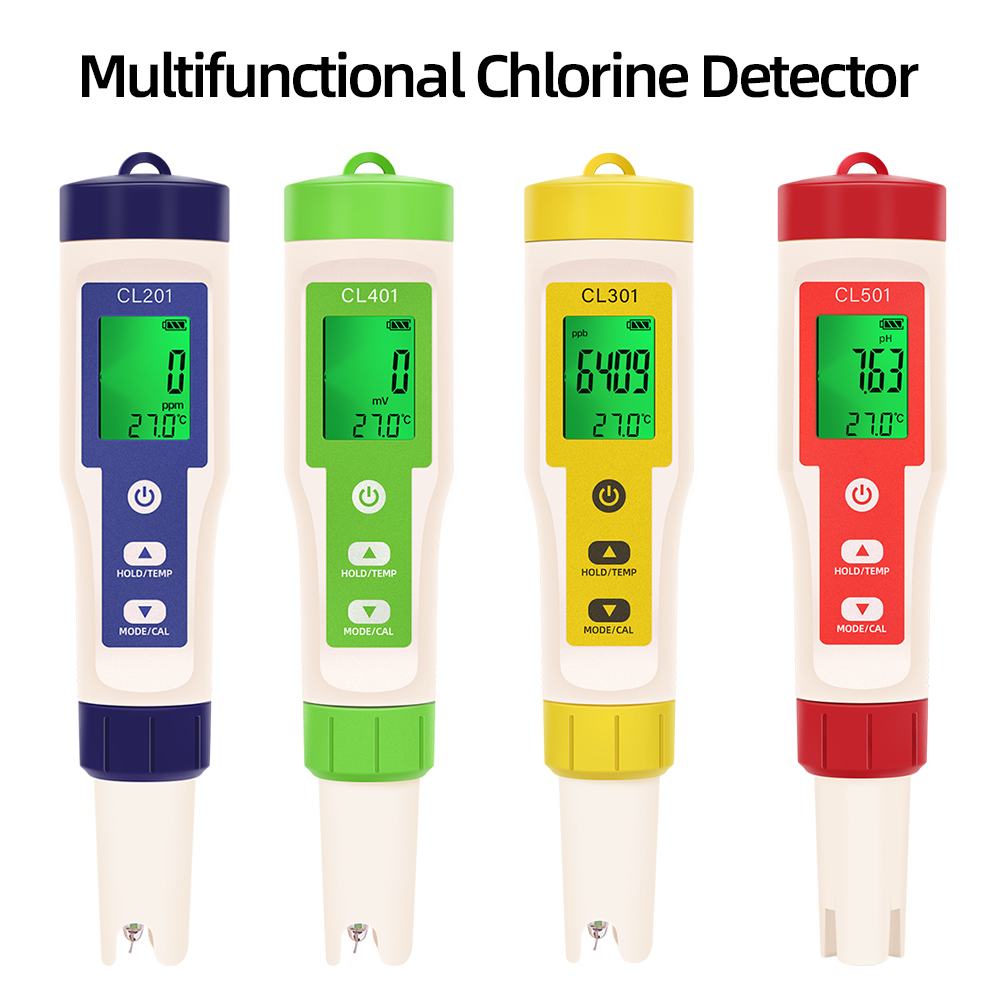 Marine Aquarium Water Testing - PH/CL2/H2/ORP/Temperature Meter Chlorine Detector Digital Water