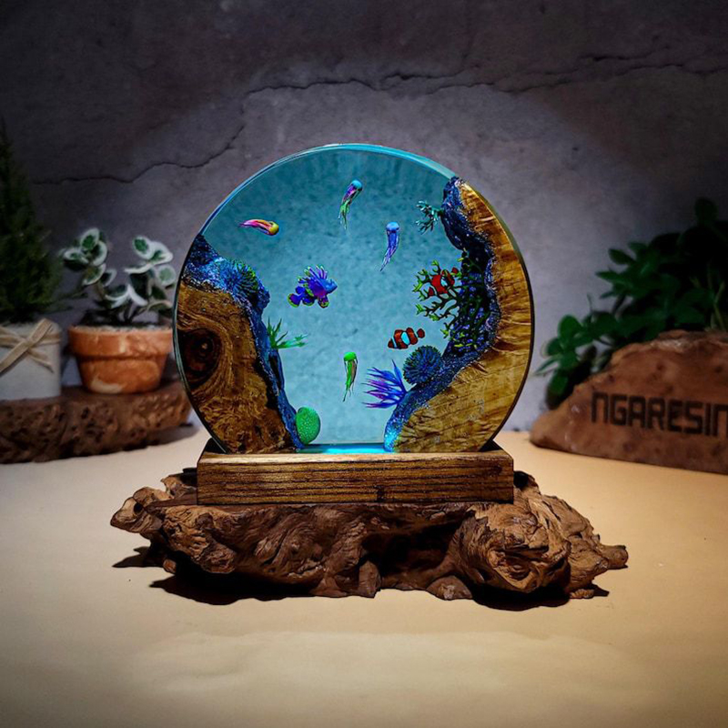 Aquarium & Marine Museum Universiti Malaysia Sabah Kota Kinabalu Sabah Photos - Ocean Aquarium Organism Resin Table Light