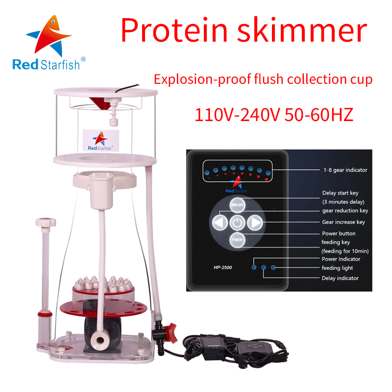Protein Skimmer Hang On - 110-240V Red Starfish Aquarium Internal Protein