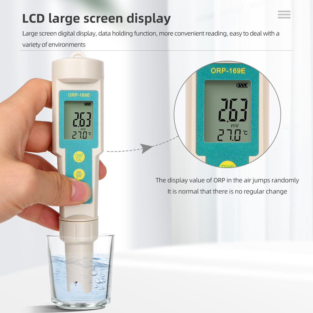 Marine Aquarium Water Analyzer - ORP169E ORP Tester Waterproof ORP Meter