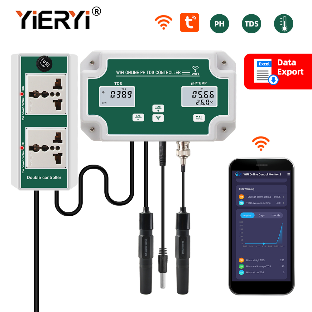 Marine Aquarium Water Analyzer - Yieryi New WIFI Smart Aquarium PH