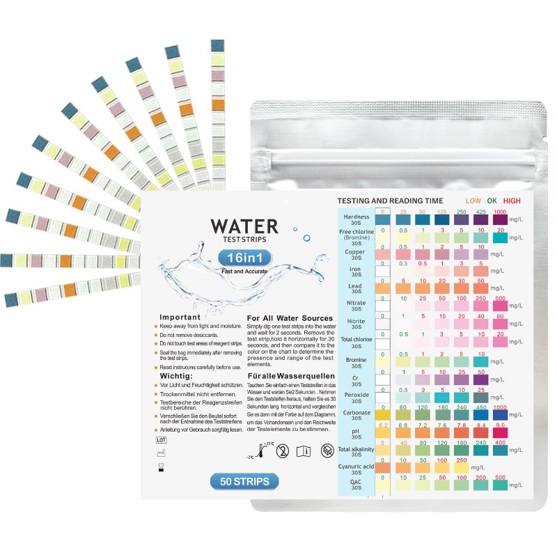 Marine Aquarium Water Test Kit - Aquarium Test Strips Freshwater PH Water