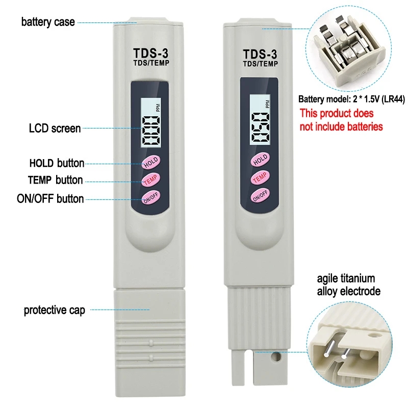 1/3 Pcs Portable LCD Digital T - огляд і ціна Marine Aquarium Water Analyzer