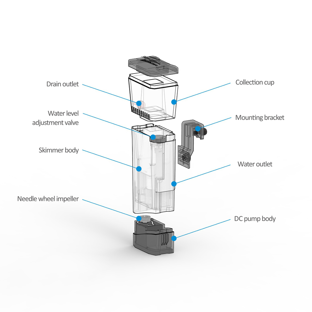 Internal Nano Skimmer Mini Q 1 - огляд і ціна Protein Skimmer Hang On