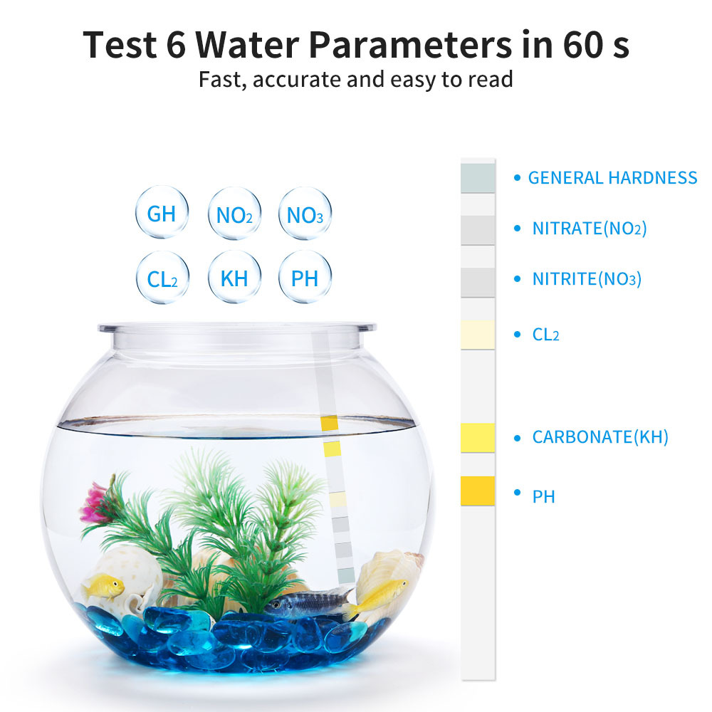 6-In-1 Water Quality Test Stri - огляд і ціна Marine Aquarium Water Test Kit