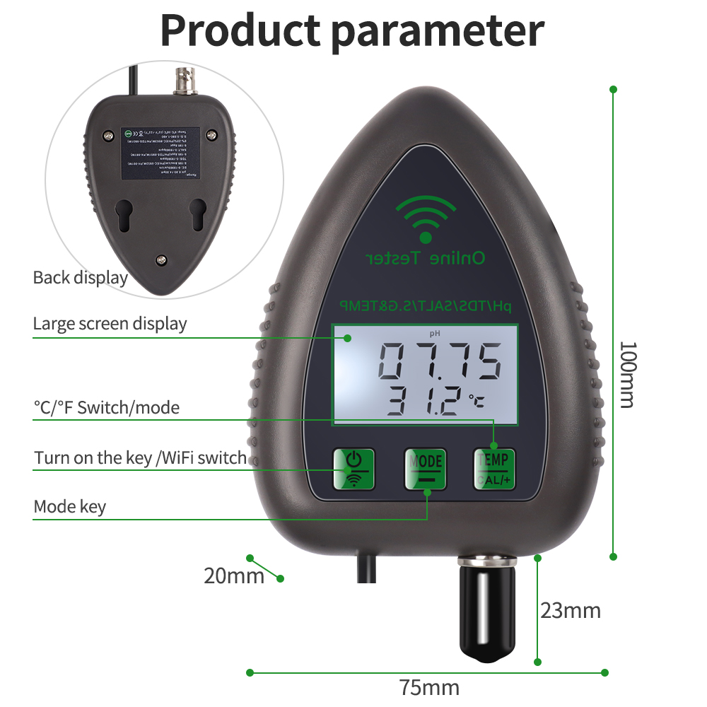 Tuya WiFi 5 in1 Water Quality  - огляд і ціна Marine Aquarium Water Analyzer
