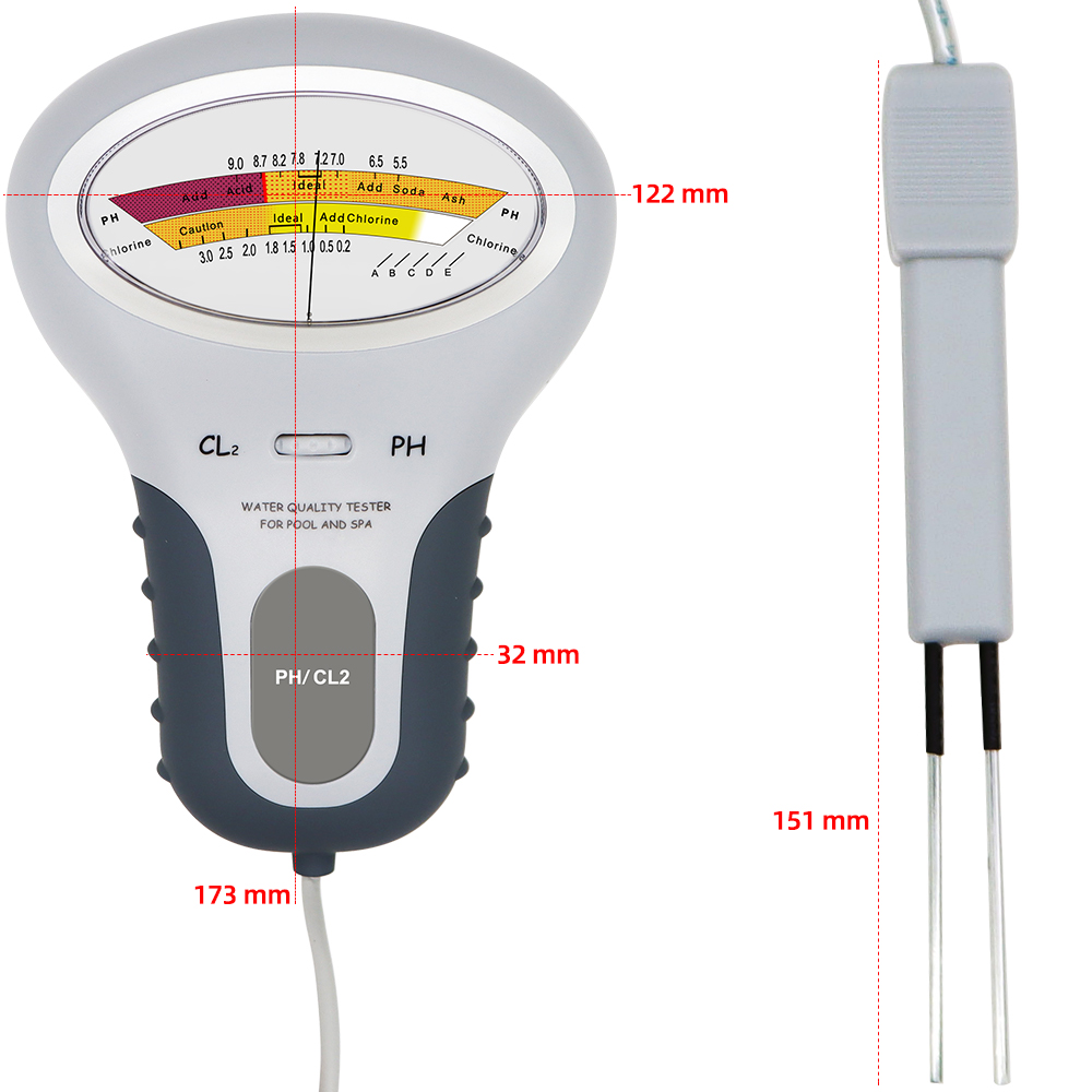 2 in 1 PH Chlorine Meter Chlor - огляд і ціна Marine Aquarium Water Testing