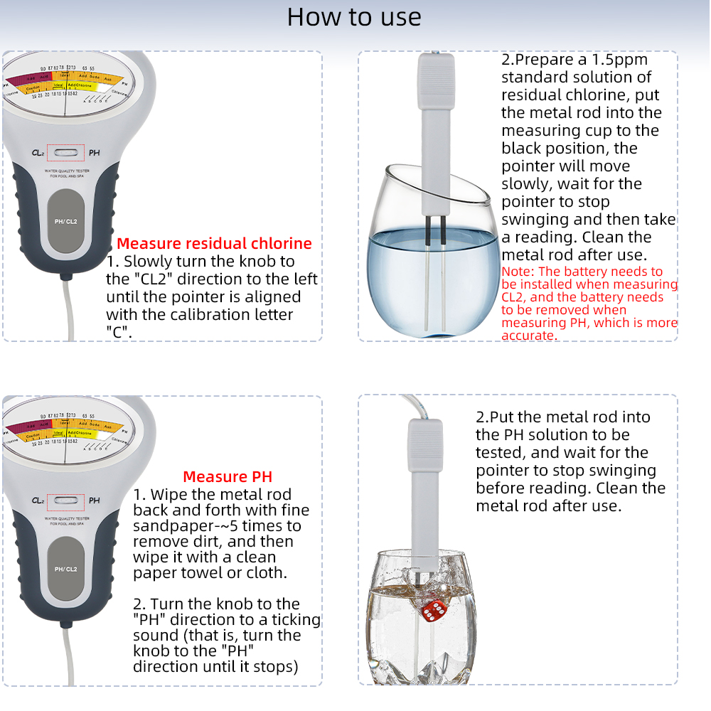 2 in 1 PH Chlorine Meter Chlor - огляд і ціна Marine Aquarium Water Testing