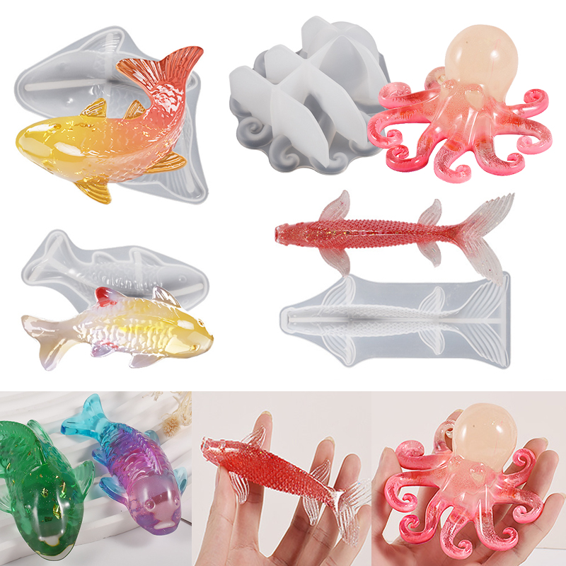 3D Koi Fish Shaped Epoxy Resin - огляд і ціна Aquarium Marine Fish