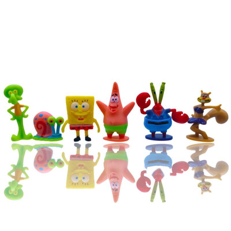 6pcs SpongeBob Fish Tank Decor - огляд і ціна Aquarium Marine Fish