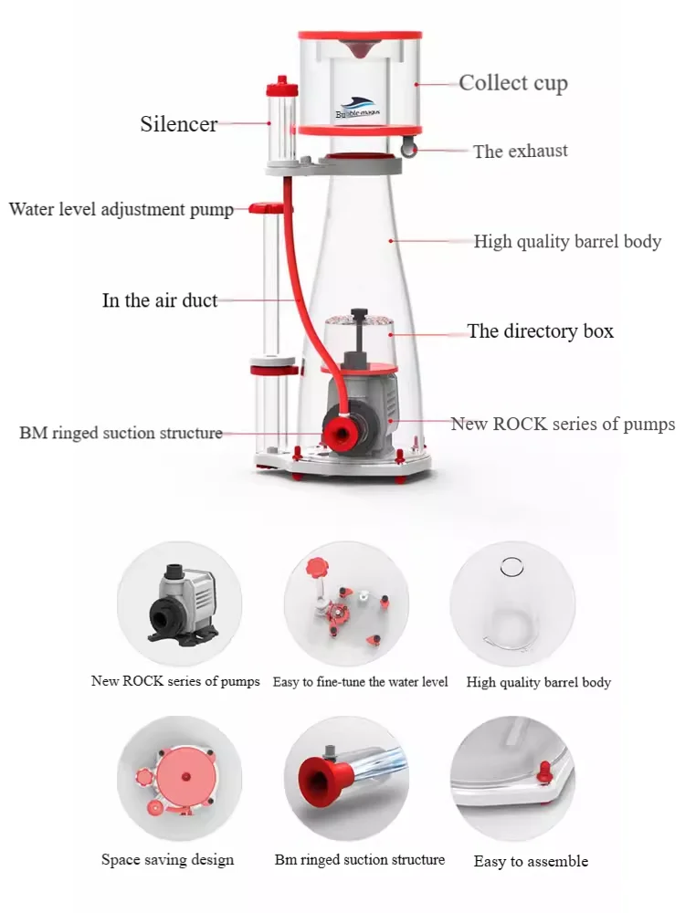 220-240V 50Hz Bubble Magus Cur - огляд і ціна Protein Skimmer Hang On