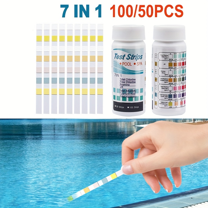 7-in-1 50/100pcs Swimming Pool - огляд і ціна Marine Aquarium Water Testing