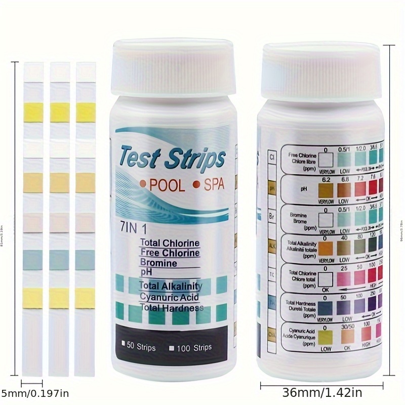 7-in-1 50/100pcs Swimming Pool - огляд і ціна Marine Aquarium Water Testing