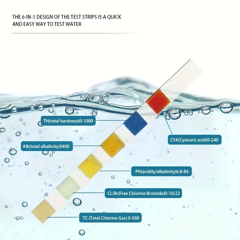 6-in-1 Pool & Spa Water Test S - огляд і ціна Marine Aquarium Water Testing