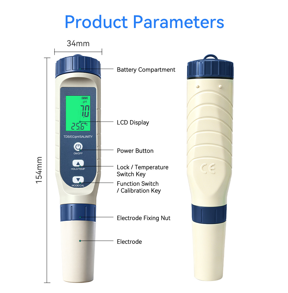 5 in 1 Water Quality Test Pen  - огляд і ціна Marine Aquarium Water Testing