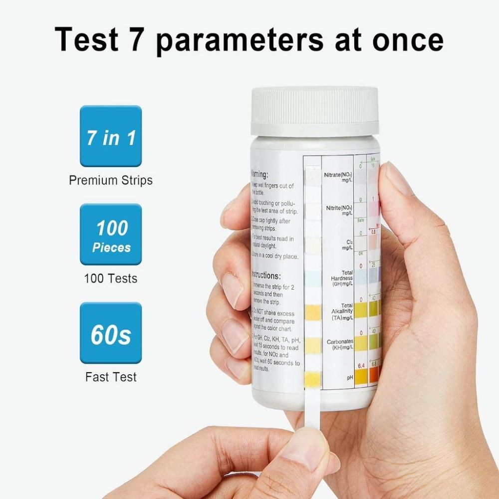 7 in 1 100Pcs Aquarium Test St - огляд і ціна Marine Aquarium Water Testing