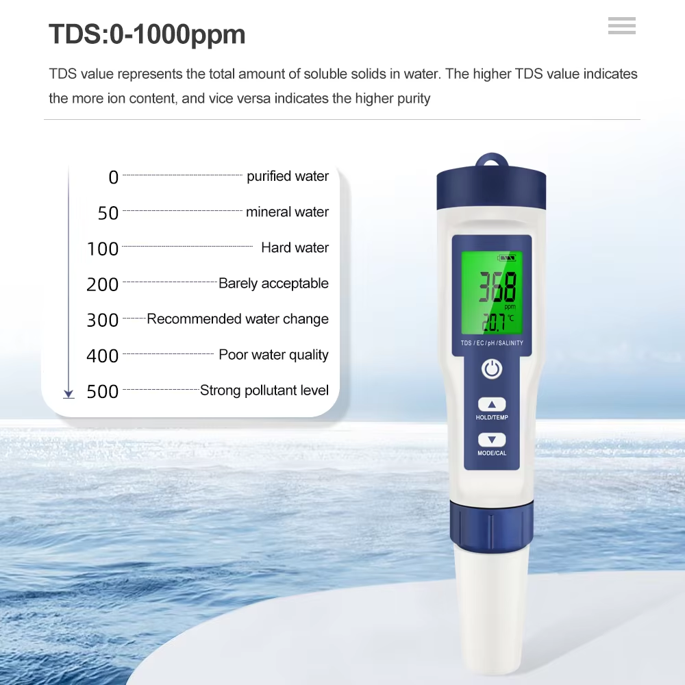 5 In 1 Digital Water Quality T - огляд і ціна Marine Aquarium Water Analyzer