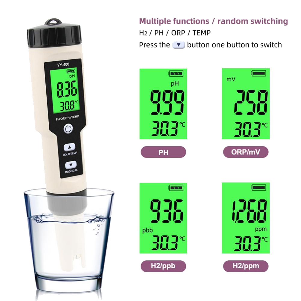 4 in 1 YY-400 PH/ORP/H2&TEM Me - огляд і ціна Marine Aquarium Water Analyzer