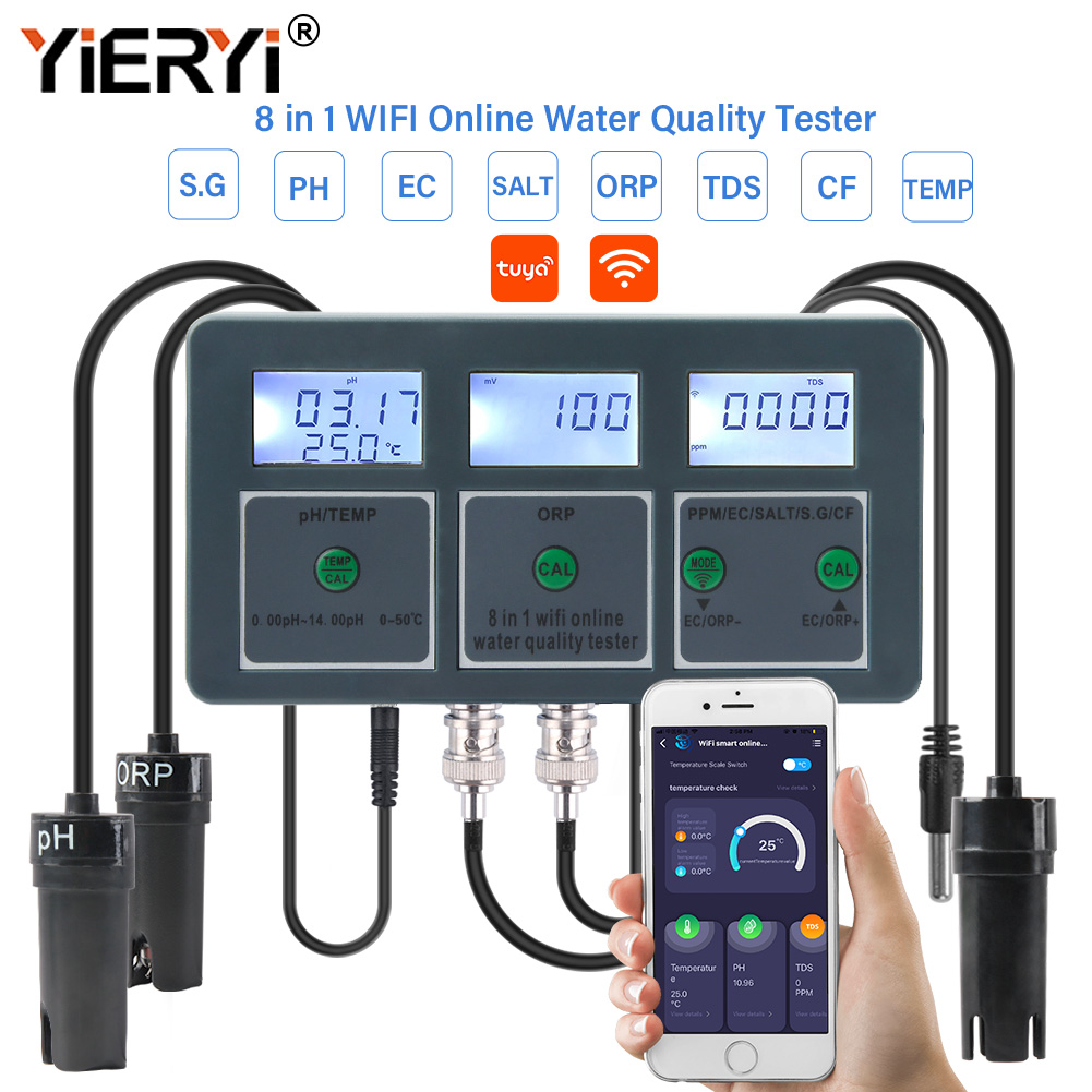 Yieryi WiFi Tuya Smart PH ORP  - огляд і ціна Marine Aquarium Water Test Kit